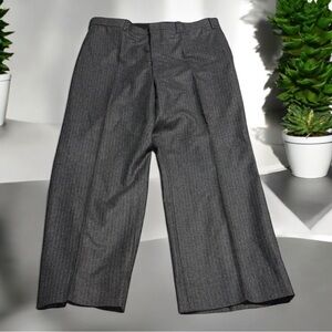 100% Worsted Wool Pants 36 x 28 Michael J Daniel Grey pinstripe Men's pants